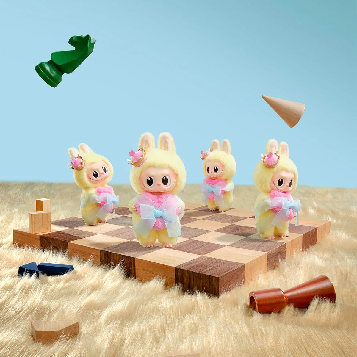 Labubu Let's checkmate series vinyl plush keychain